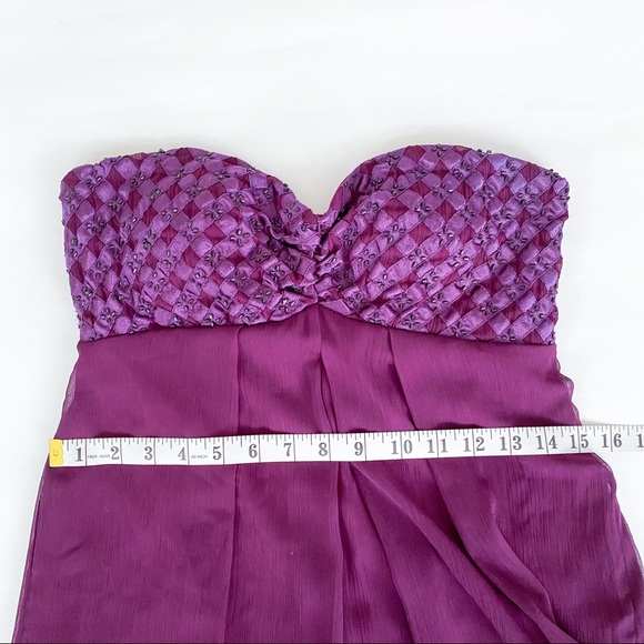 Jewel Tone Purple Chiffon Beaded Maxi Dress - Picture 7 of 11